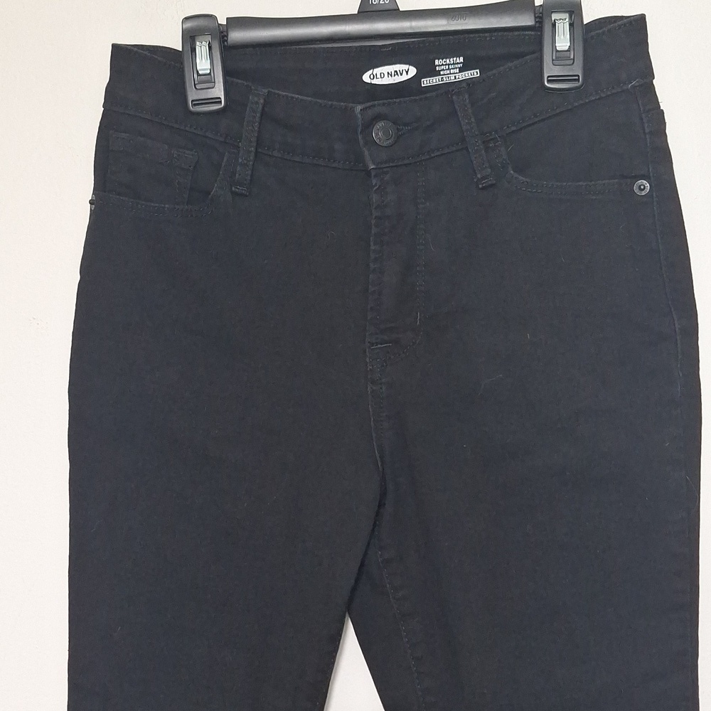 Old Navy Rockstar Jeans Skinny Black - Picture 2 of 7